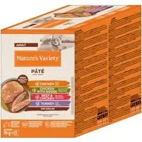 Handla nu Nature‘s Variety Pâté No Grain Adult 12 x 70 g – Mixpack (kyckling, kyckling och gås, nötkött och kyckling, kalkon)