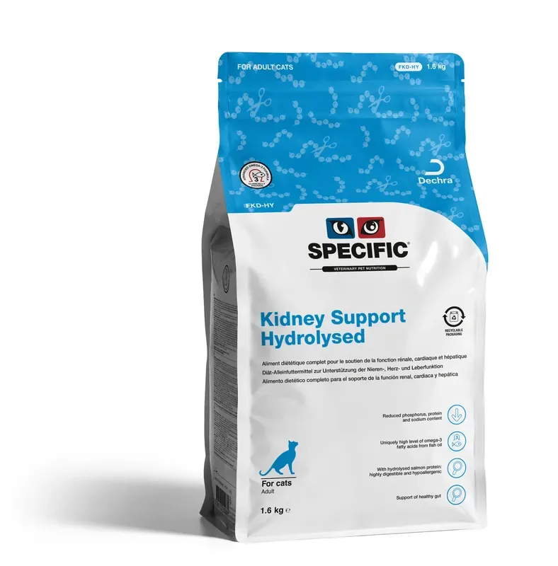 Handla nu Specific FKD-HY Kidney Support Hydrolysed för katter 1,6 kg