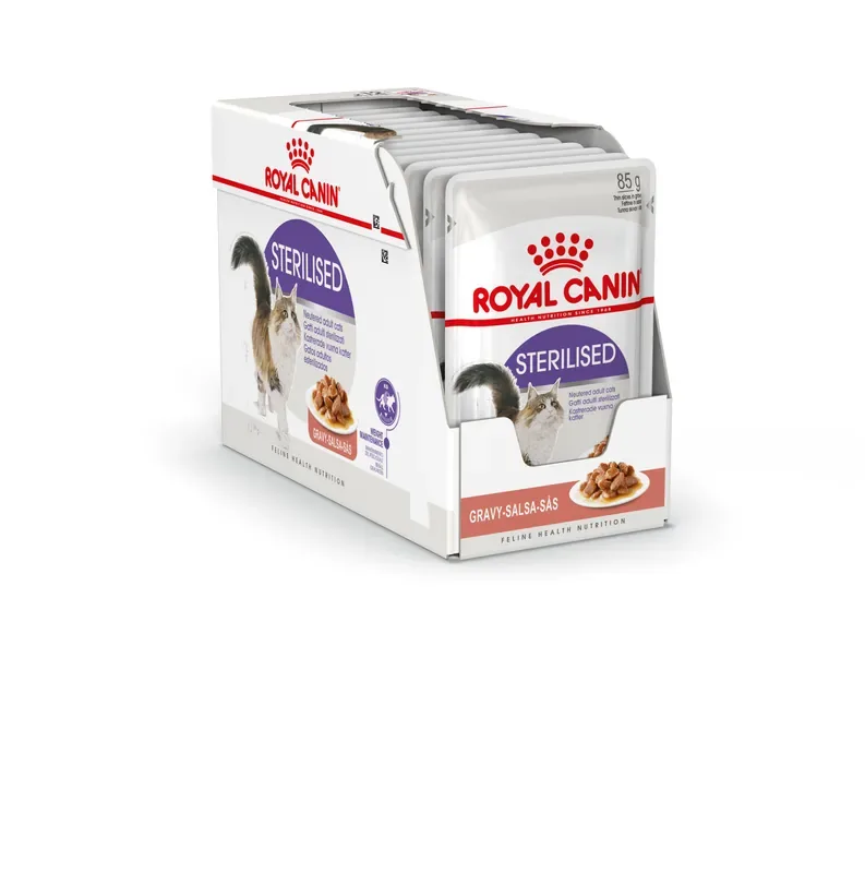 Handla nu Sterilised Gravy Adult Våtfoder för katt – 12 x 85 g