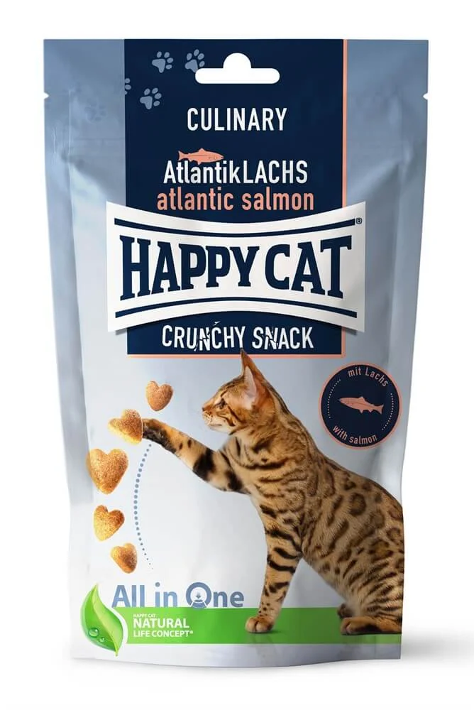 HappyCat Snack Lax & Ärtor 70g