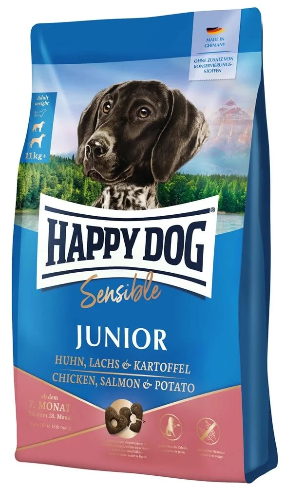 HappyDog Sensible Junior Lax & Potatis 10kg