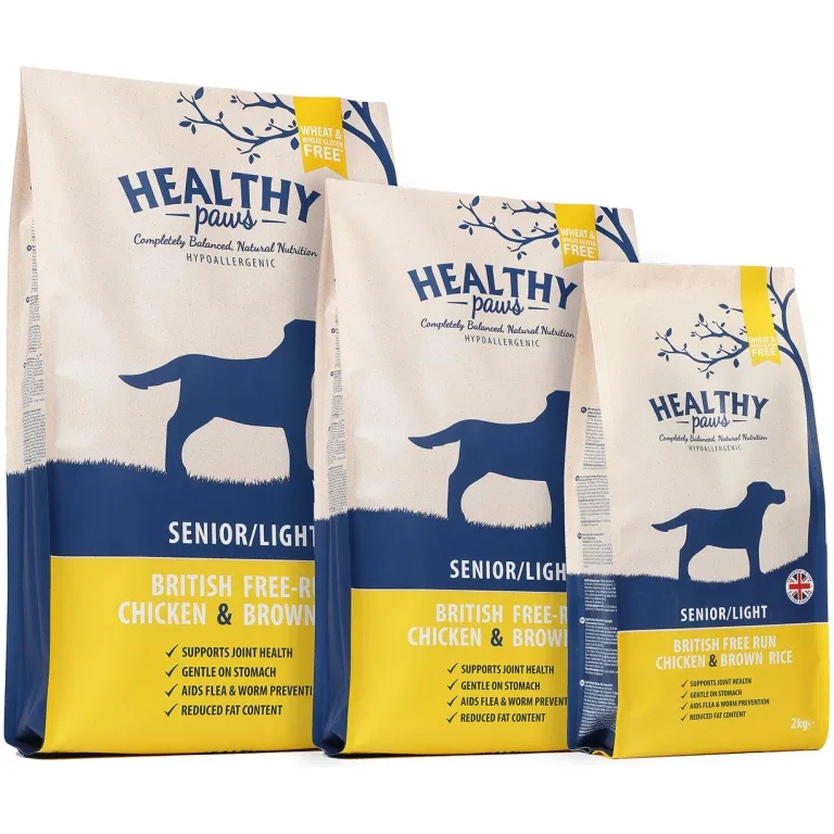 Healthy Paws – British free-run chicken and brown rice senior/light