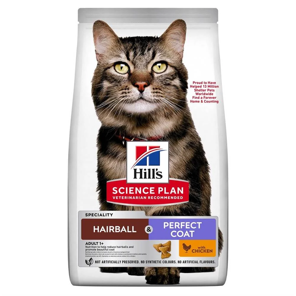 Hill´s F Adult Hairball & Perf. Coat Chicken 3kg