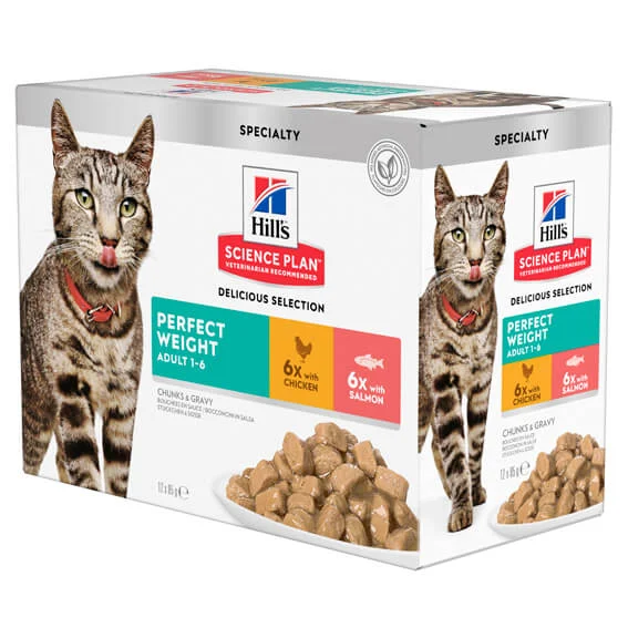 Hill´s F Perfect Weight Chicken & Salmon 12x85g