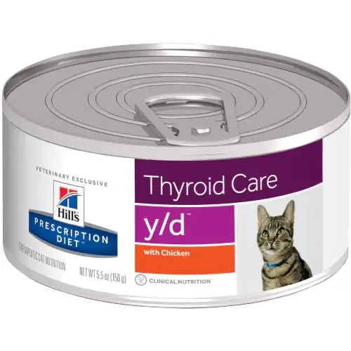 Hill‘s Prescription Diet Thyroid Care y/d våtfoder till katter med kyckling 12 x 156 g Begränsat antal