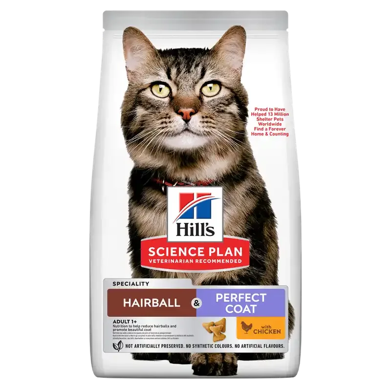 Hill‘s Science Plan Feline Adult Hairball & Perfect Coat Chicken 7 kg Erbjudandepris
