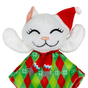 Holiday Crackles Santa Kitty Argyle Kattleksak