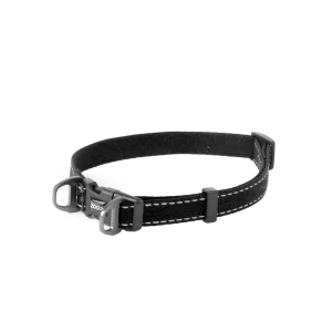 Hundhalsband Rufus st盲llbart Svart