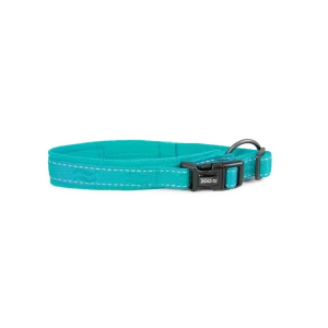 Hundhalsband Rufus vadderat ställbart 20 mm x 3040 cm Turkos Premium