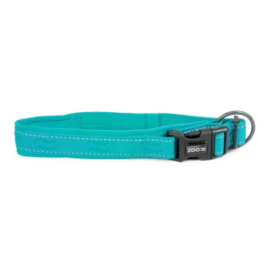 Hundhalsband Rufus vadderat ställbart 25 mm x 4050 cm Turkos Kampanjpris