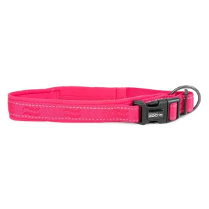 Hundhalsband Rufus vadderat ställbart 25 mm x 4555 cm Rosa Populärt val