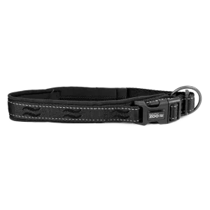 Hundhalsband Rufus vadderat ställbart 25 mm x 4555 cm Svart Reapris