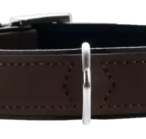 Hundhalsband Softie Artificial Leather Brun/Svart L 65cm Handla nu