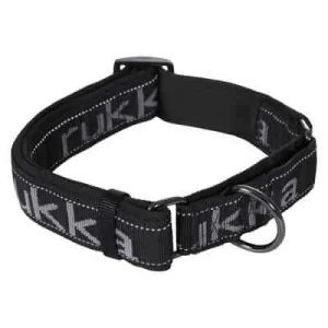 Hundhalsband Solid Web – Svart/Grå
