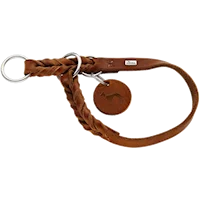 Hundhalsband St盲llbart Solid Education Halvstryp Cognac