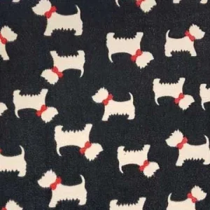 Hundmadrass Kattmadrass mikrofleece Mörkblå med hundar Westie