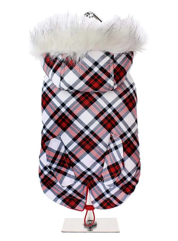 Hundparkas röd/vit - Image 2