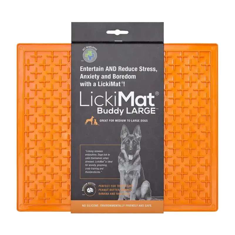 Hundskål Lickimat Buddy Xl Orange – 30,5×25,5 CM