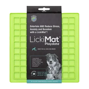 Hundskål Lickimat Playdate Grön – 20×20 CM