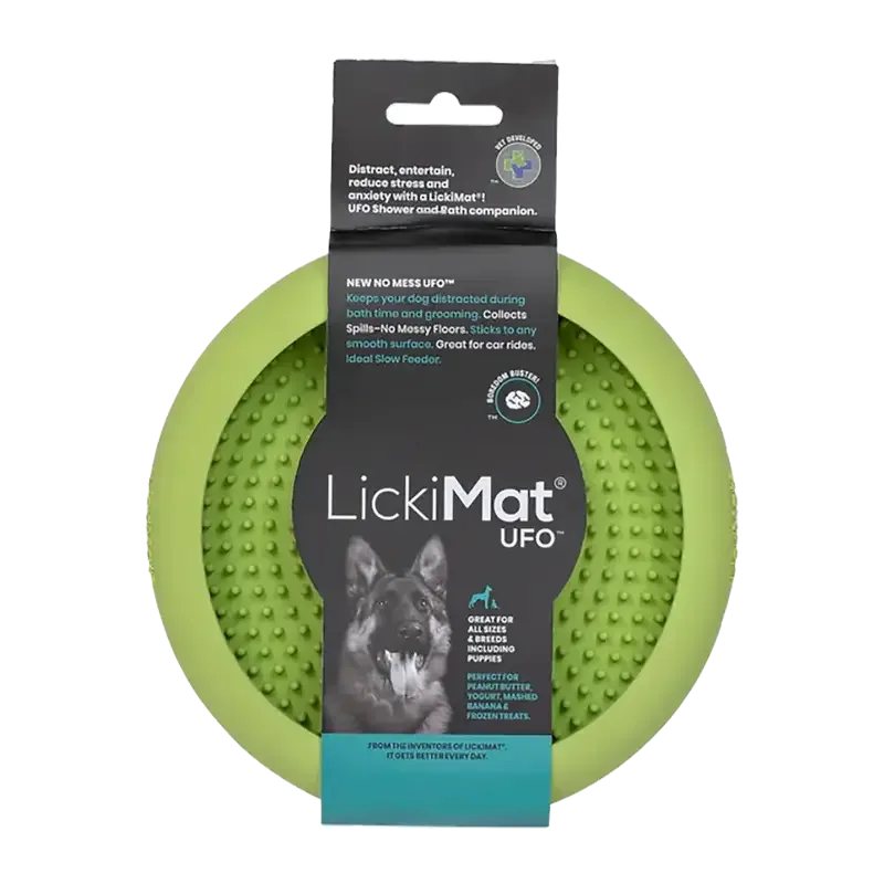 Hundskål Lickimat Ufo – Grön