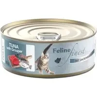 I lager Ekonomipack Feline Finest våtfoder 24 x 85 g – Tonfisk & havsaborre