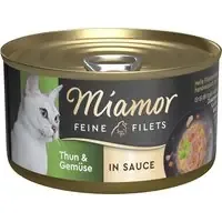 I lager Ekonomipack Miamor Fine Filets in Sauce 24 x 85 g – Tonfisk & grönsaker
