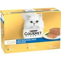 I lager Gourmet Gold Fine Paté 12 x 85 g – Mixed Meat & Fish (kanin, kyckling, lax, njure)