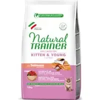 I lager Natural Trainer Kitten med lax – 1,5 kg