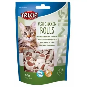 I lager Trixie Premio Fisk- & Kycklingrullar 50 g