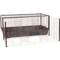 Interzoo kaninbur 120 med inhägnad – L 118 x B 116 x H 50 cm Nyhet