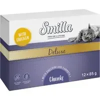 Kampanj Smilla Deluxe Chunks 12 x 85 g – Med kyckling, zucchini & morötter