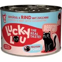 Kampanjpris Ekonomipack Lucky Lou Adult 24 x 200 g – Fjäderfä & nötkött