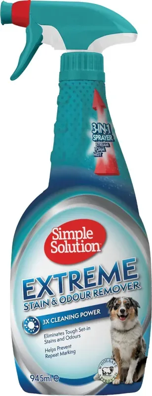 Kampanjpris Simple Solution Extreme fläck- och luktborttagningsmedel för hundar 945 ml