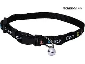 Katthalsband Kattunge Svart Nylon 16–23 cm