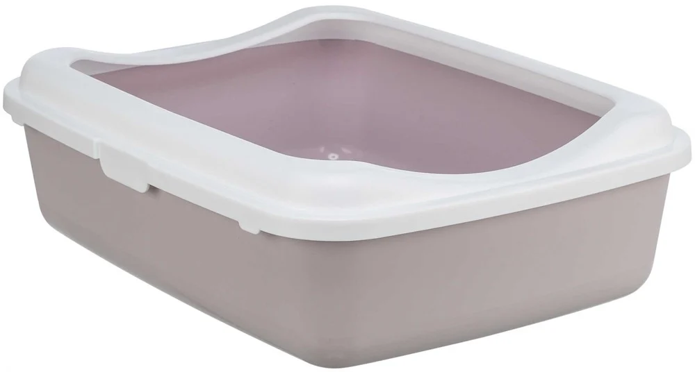 Kattlåda Classic med Kant Rosa/Vit