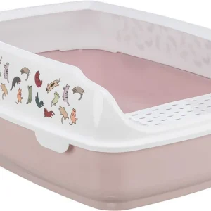 Kattlåda Delio Rosa/Vit