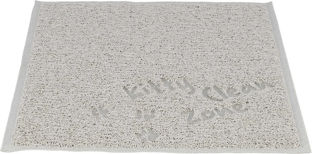 Kattlådematta PVC 37x45cm Ljusgrå