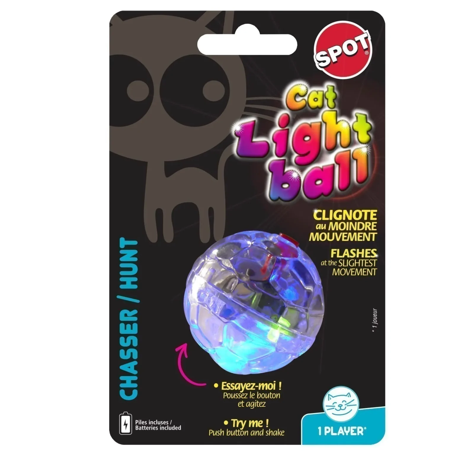 Kattleksak Blinkboll plast Spot 3,5 cm