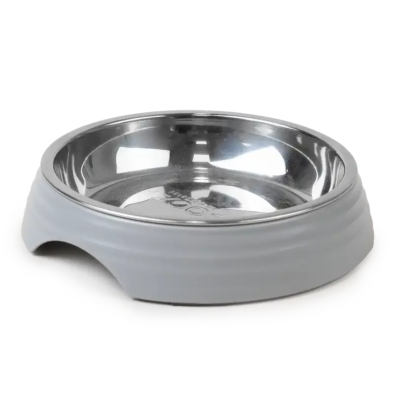 Kattmatskål Ripple Grå S/M, 200ml, 14x14x3cm I lager