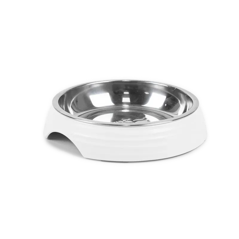 Kattmatskål Ripple Vit S/M, 200ml, 14x14x3cm Bästa pris