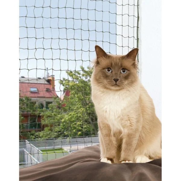 Kattnät m vajer grön 2×1,5 m