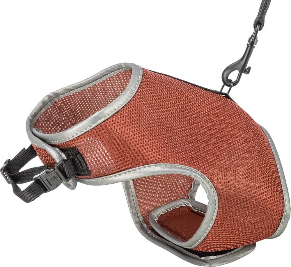 Kattsele Mjuk + Koppel 28-42cm/1,2m Rost