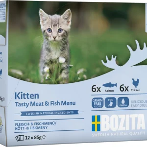 Kitten Meat&Fish in Sauce V氓tfoder f枚r katt 12x85g