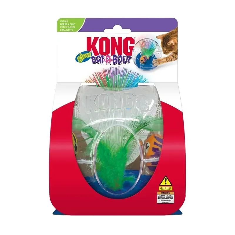 KONG Bat-A-Bout Glow Aquarium Kattleksak Endast idag
