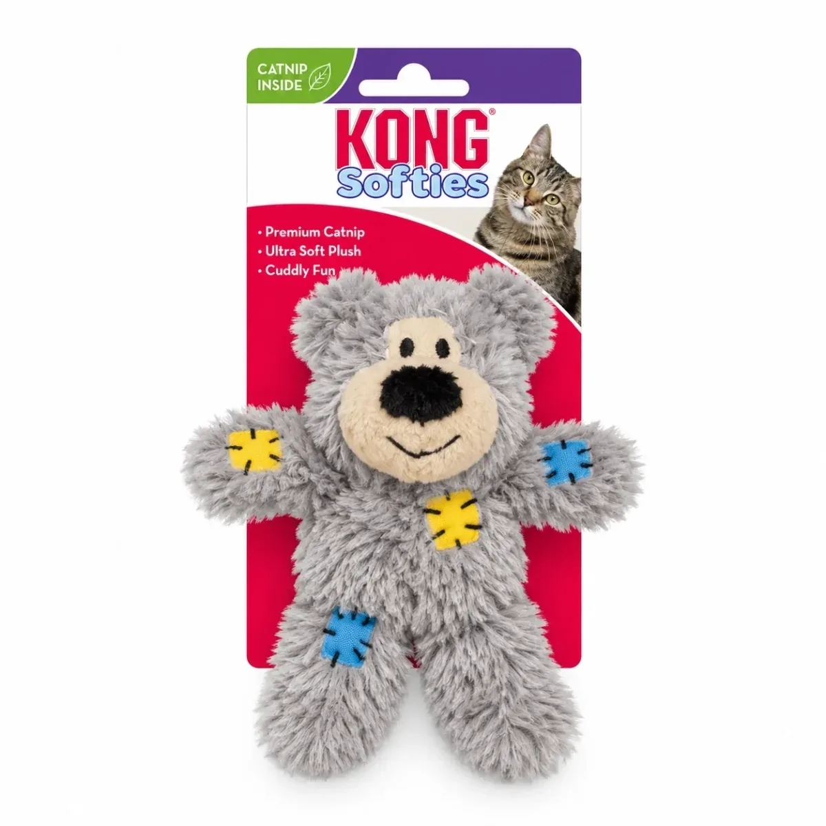 KONG Cat Softies Bear – Kattleksak med Catnip