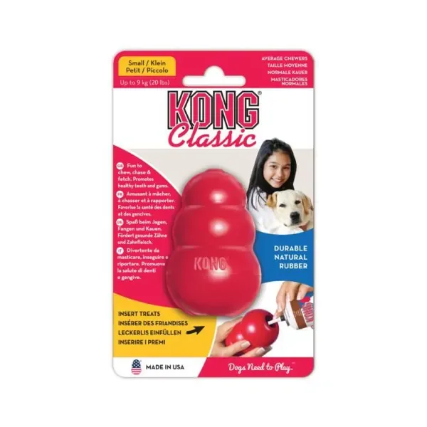 KONG Classic – Hållbar aktivitetsleksak Small