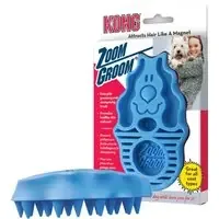 KONG Dog massageborste Zoom Groom – Blå L 12 x B 7,5 x H 4 cm Rabatt