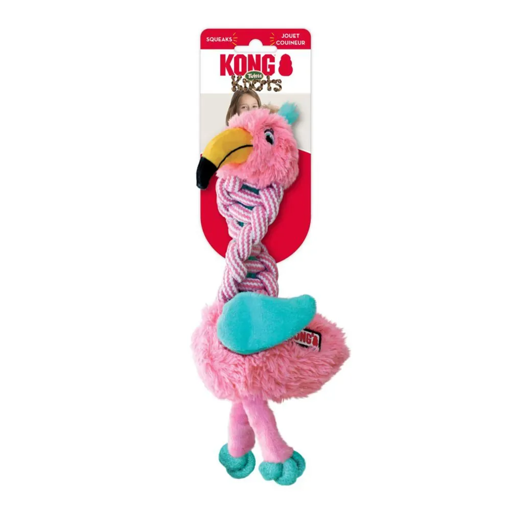 KONG Knots Twists – Hundleksak med pip & flätat rep - Image 2