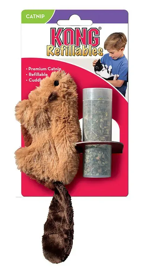 Kong Refillable Catnip Beaver 16,5×4,5x4cm
