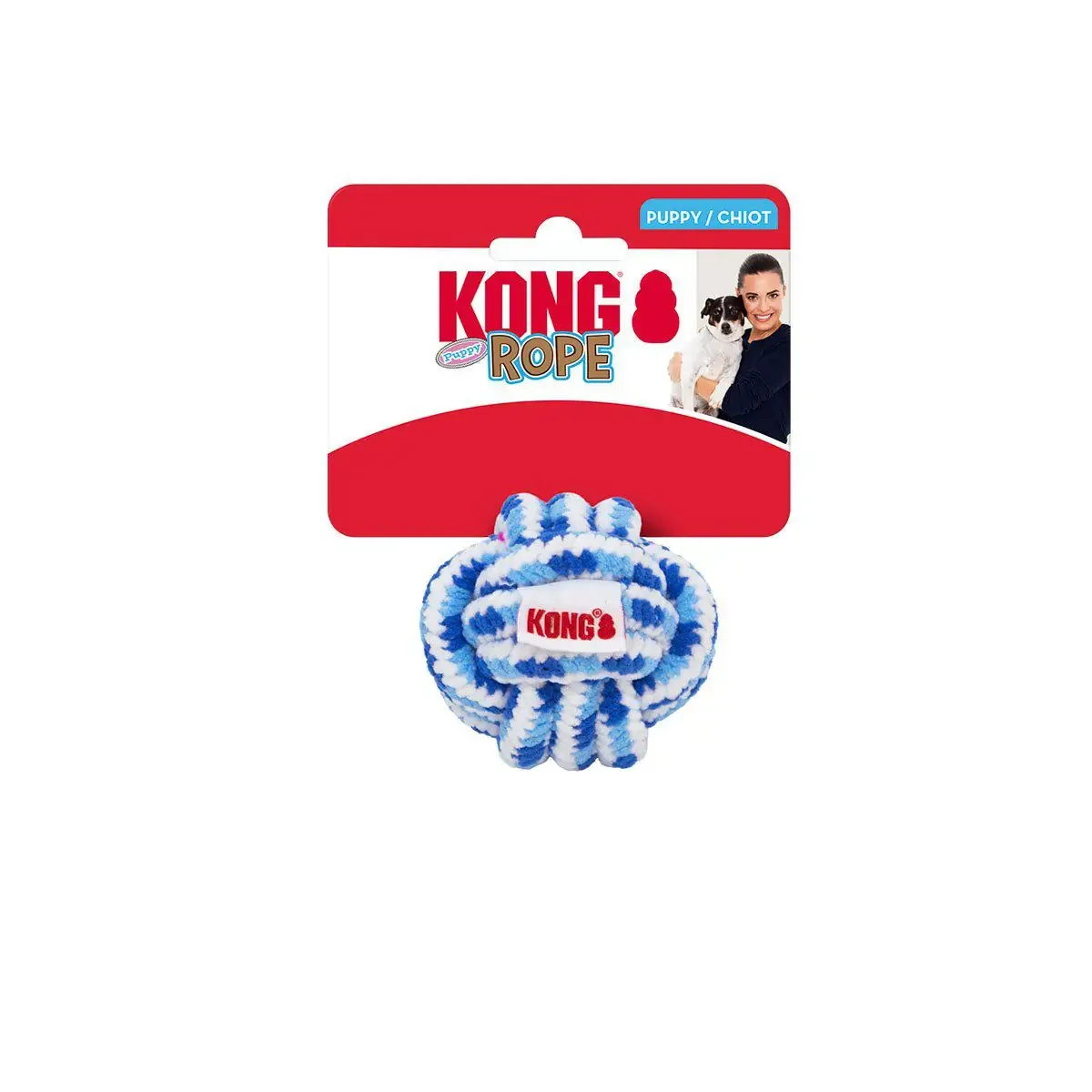 KONG Rope Puppy Ball – Mjuk boll i rep för valpar